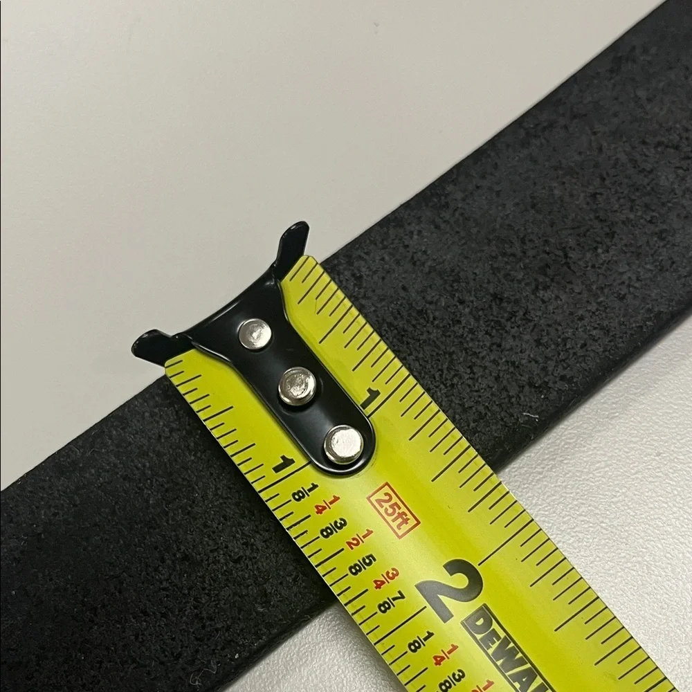 Source Unknown Black Textured Belt w/ brass Buckle